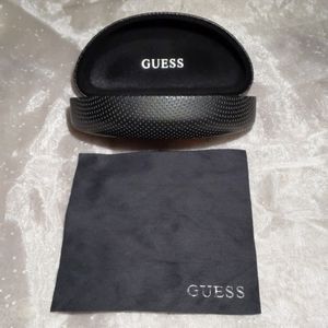 Guess large black sunglass case